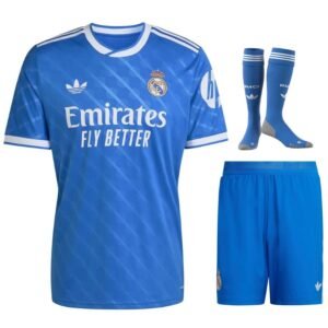 Real Madrid Third Blue Kids Kit 2025/26