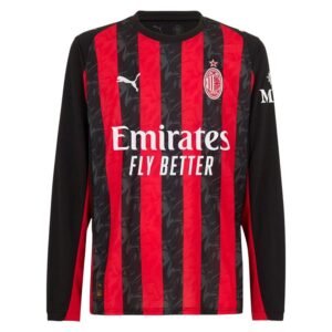Milan AC Home Shirt 2025/26 Long Sleeve