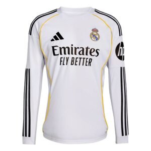 Real Madrid Home Shirt 2025/26 Long Sleeve